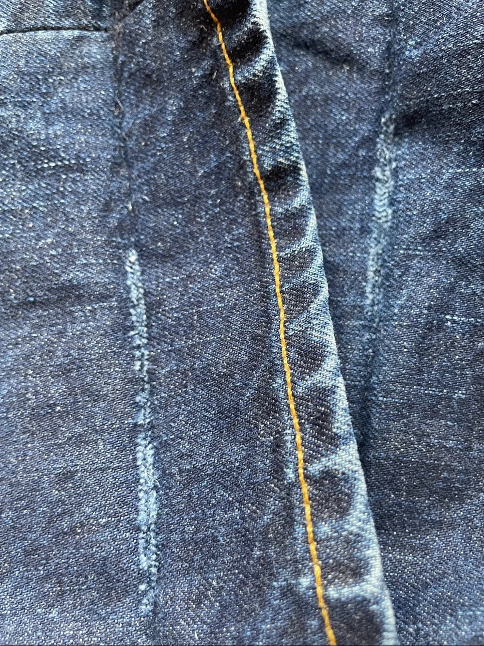 Dark Denim Heritage Workwear Slim Button Fly Jeans 35 Imogene & Willie Barton